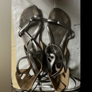 100% authentic vintage Chanel wrap around flat sandal